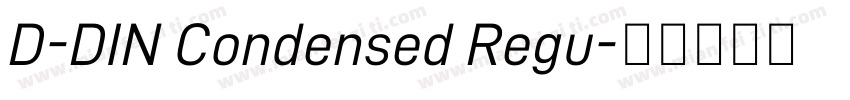 D-DIN Condensed Regu字体转换